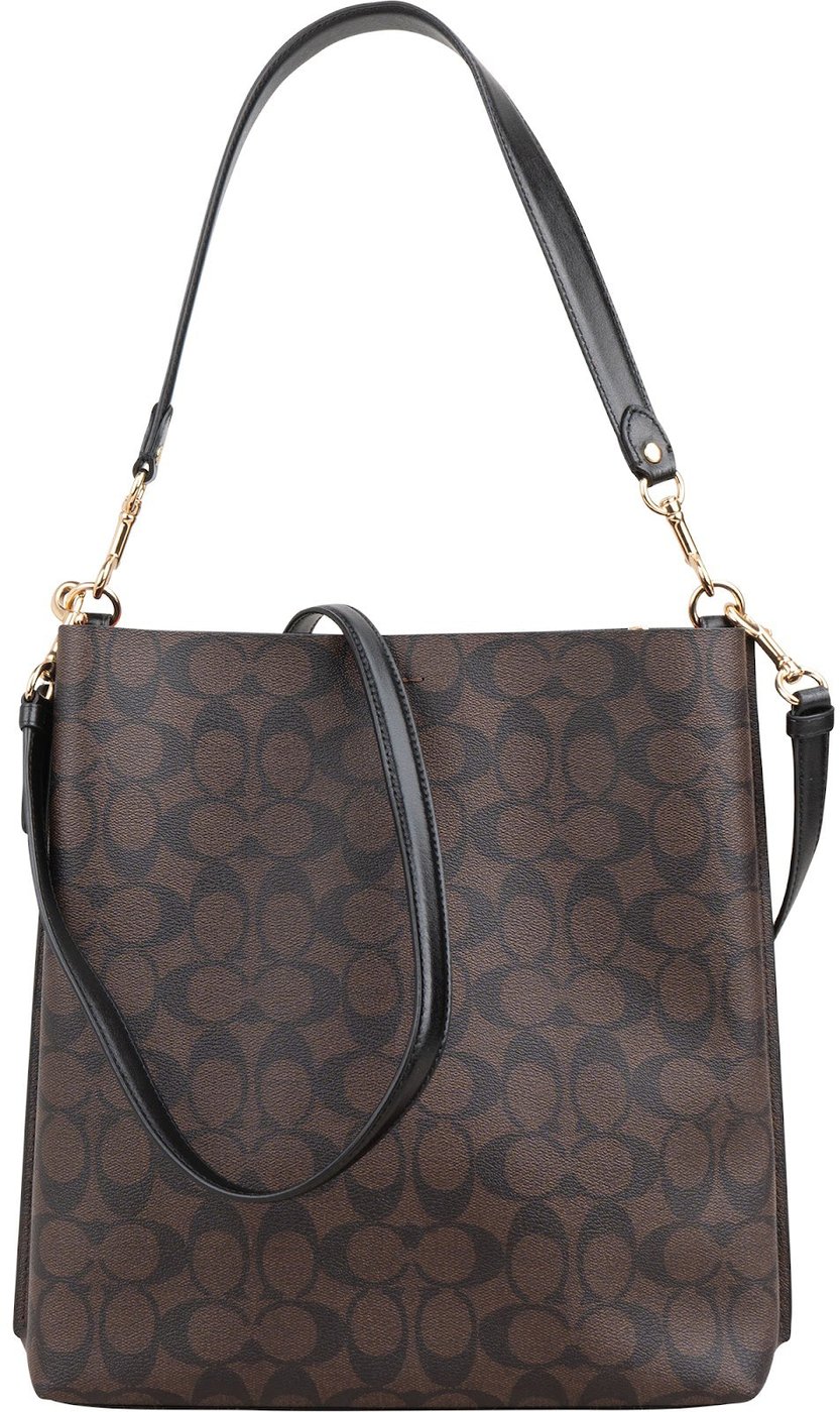 Coach Monogram Signature Canvas Large Town Bucket Crossbody Shoulder Bag