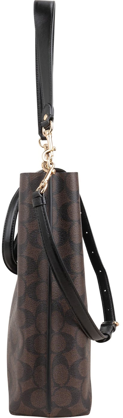 Coach Monogram Signature Canvas Large Town Bucket Crossbody Shoulder Bag