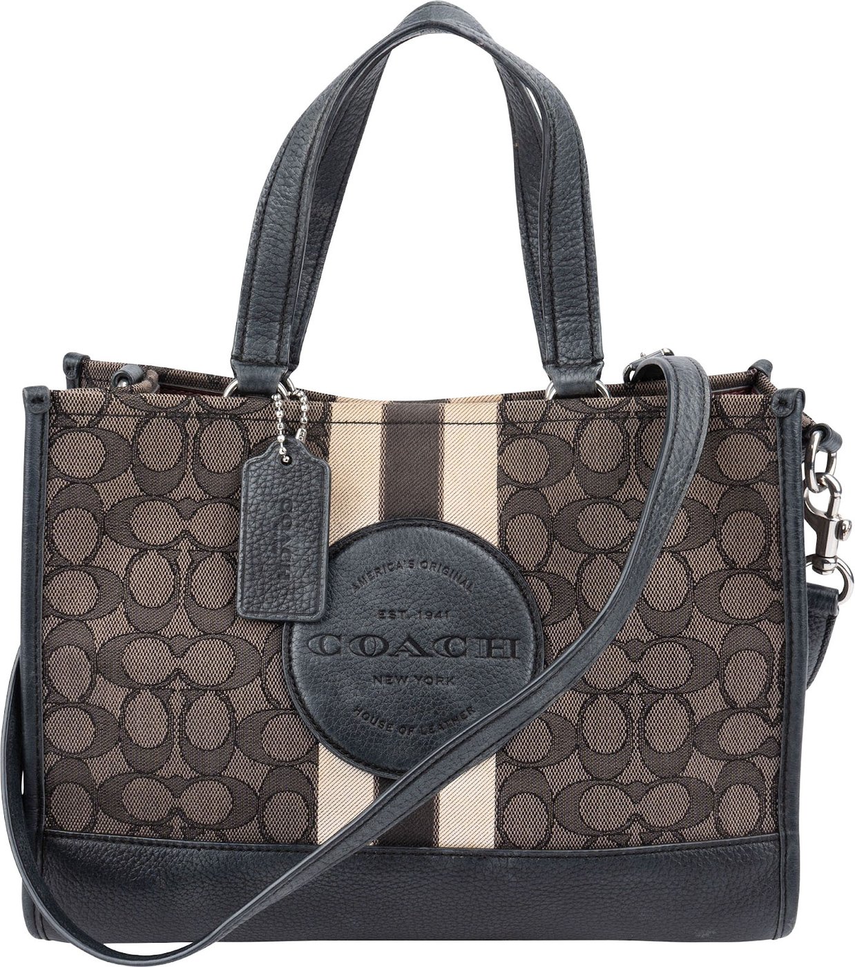 Coach Monogram Signature Jacquard Field Tote Handbag