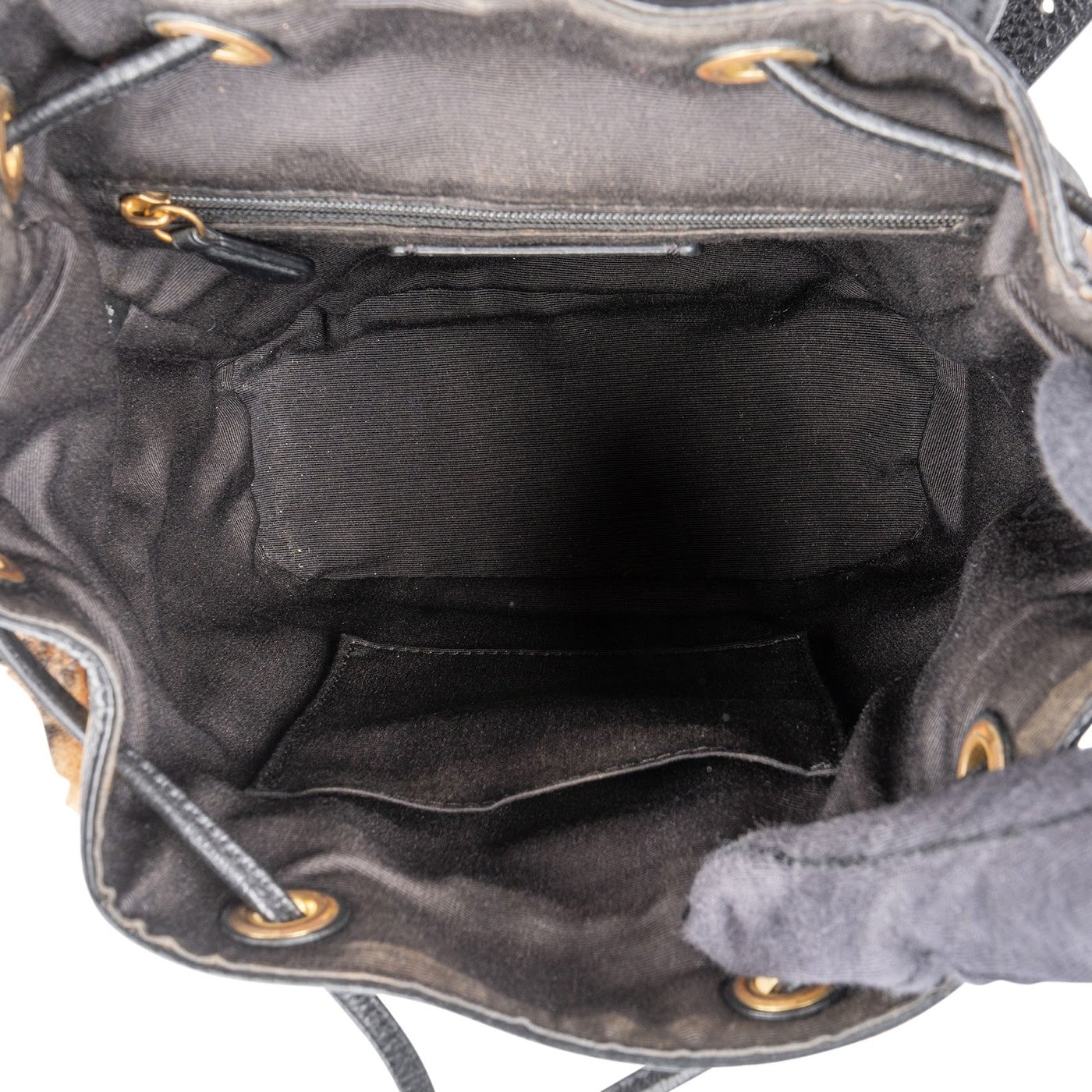 Coach CC Print Shearling X Jennifer Lopez Rucksack Backpack