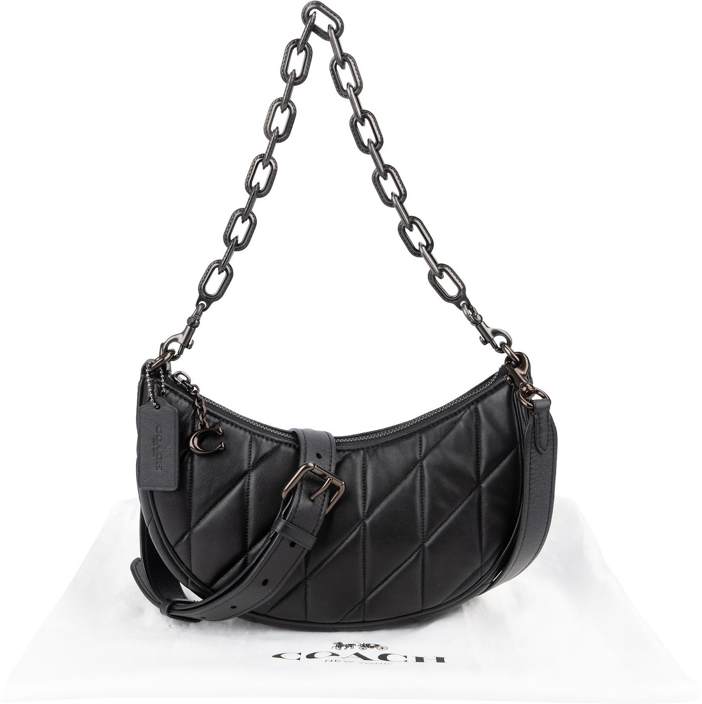 Coach Quilted Leather Luna Shoulder Crossbody Bag