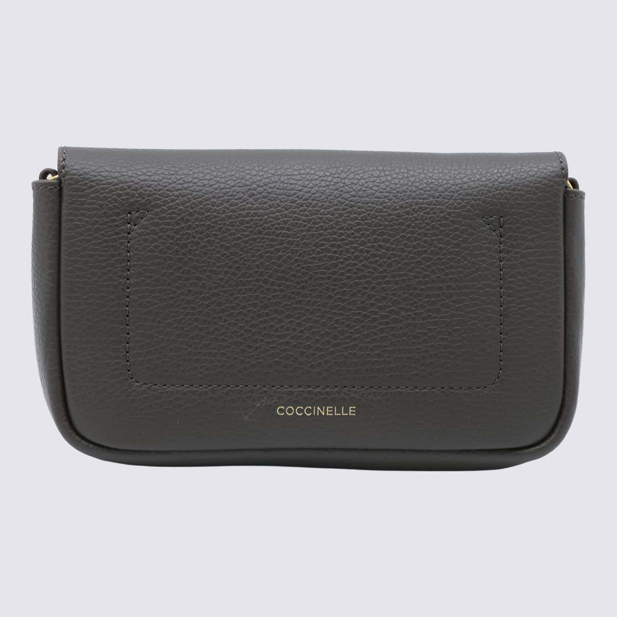 Pebbled Texture Crossbody Bag with Decorative Closure