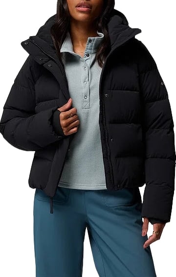 Columbia Amaze Hooded Puffer Jacket Dames Zwart