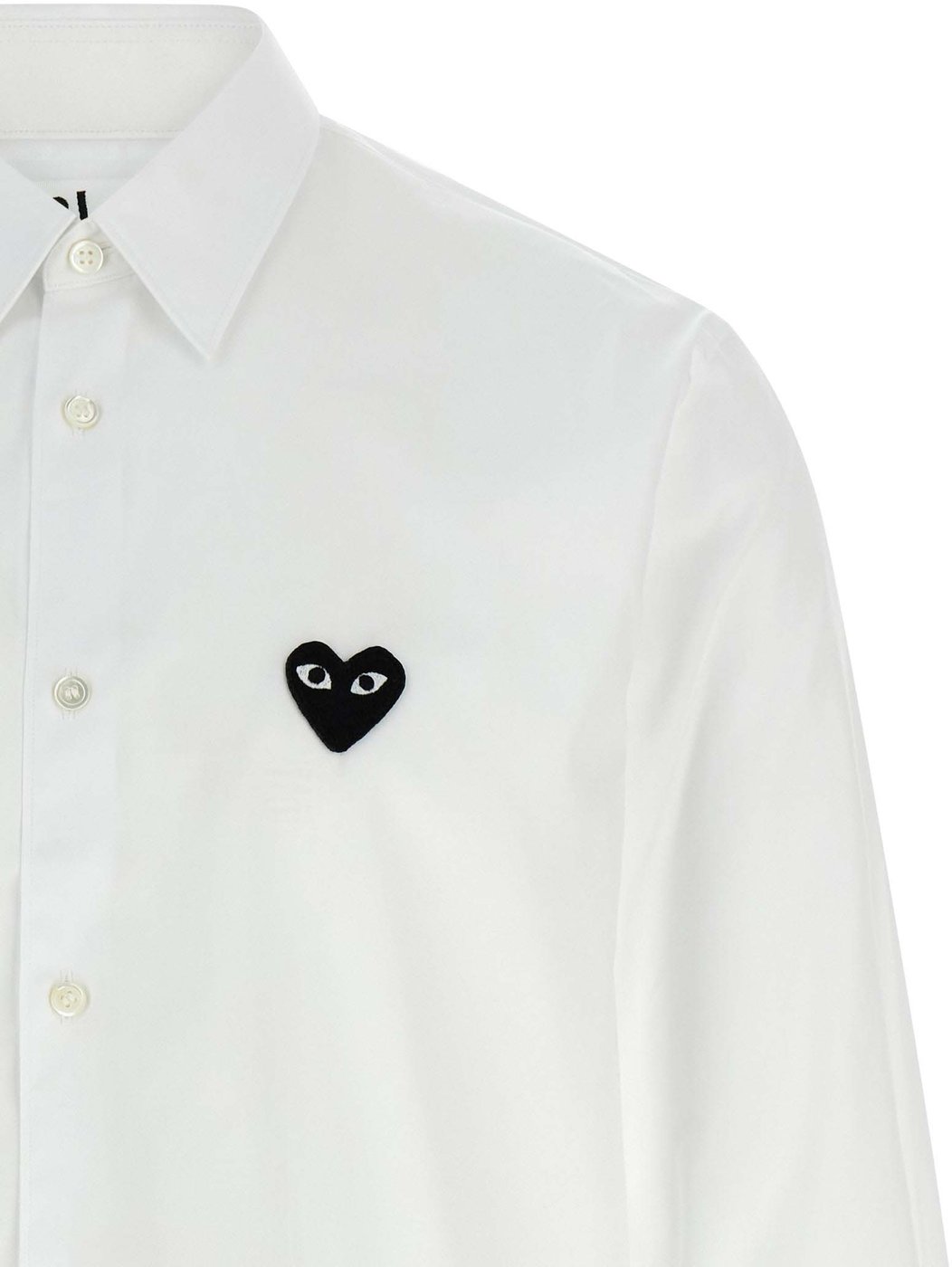 Comme Des Garçons Play White Cotton Blouse