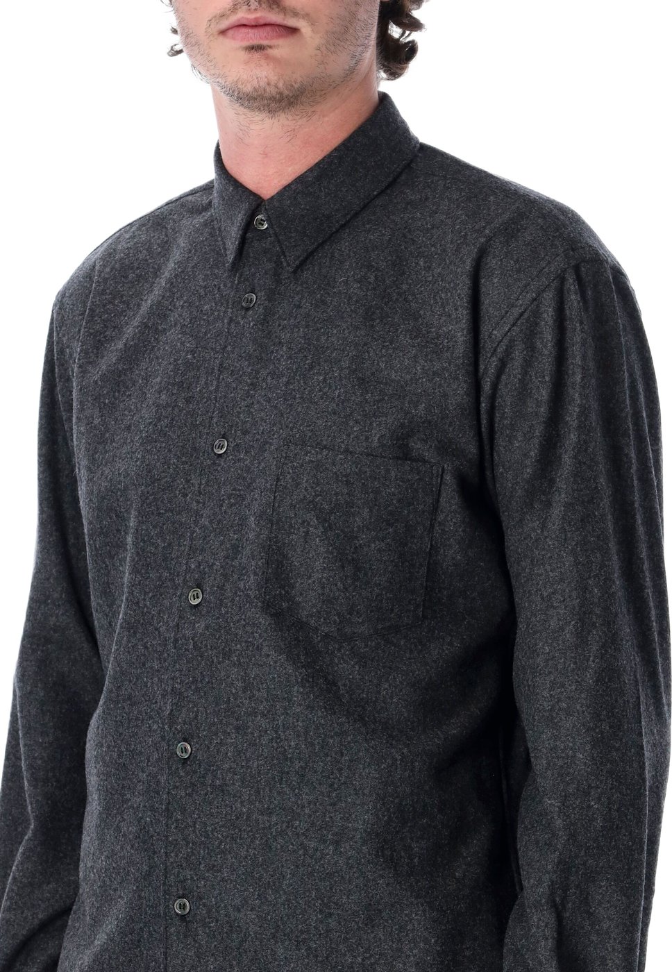 Wool Overshirt Dk Grey