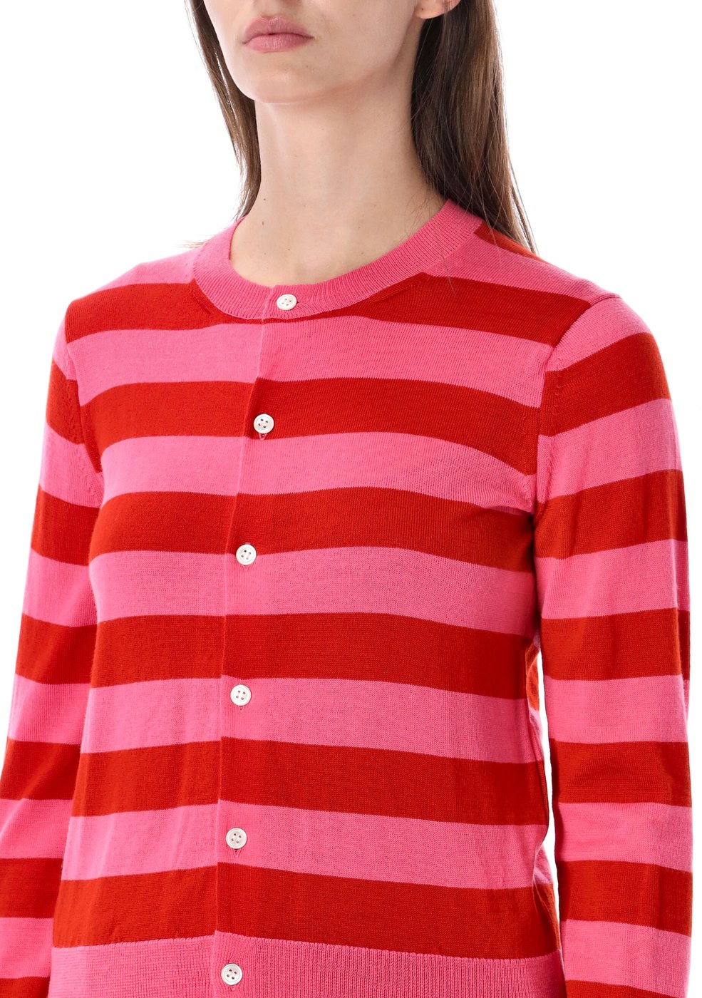 Cardigan Stripe Pink X Red