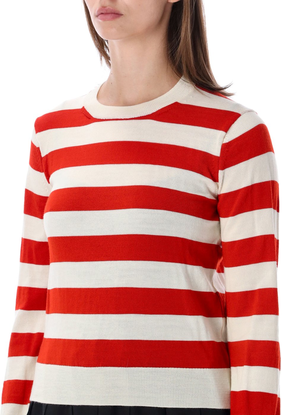Crewneck Stripe Off White X Red