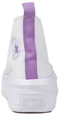 Converse White Fabric Platform Sneakers