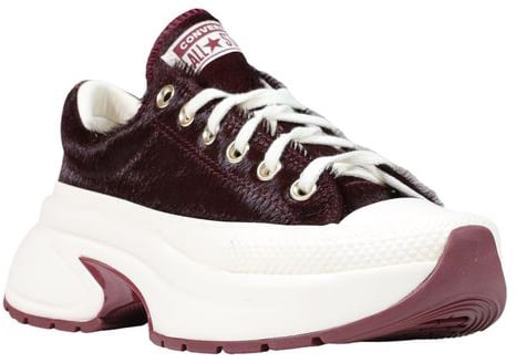 Converse Bordeaux Leather Chunky Sneakers