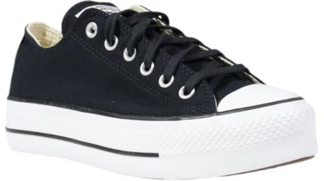 Converse Black Fabric Platform Sneakers
