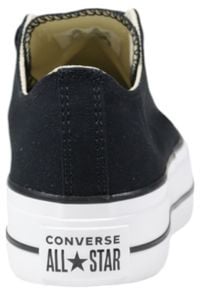 Converse Black Fabric Platform Sneakers