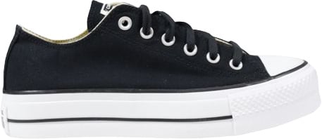 Converse Black Fabric Platform Sneakers