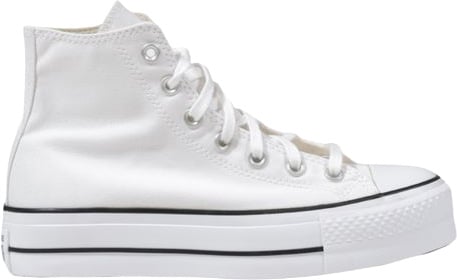 Converse White Polyester Platform Sneakers