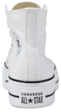 Converse White Polyester Platform Sneakers