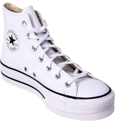 Converse White Polyethylene Platform Sneakers