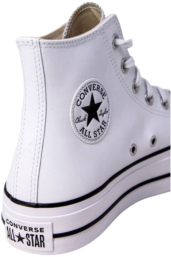 Converse White Polyethylene Platform Sneakers