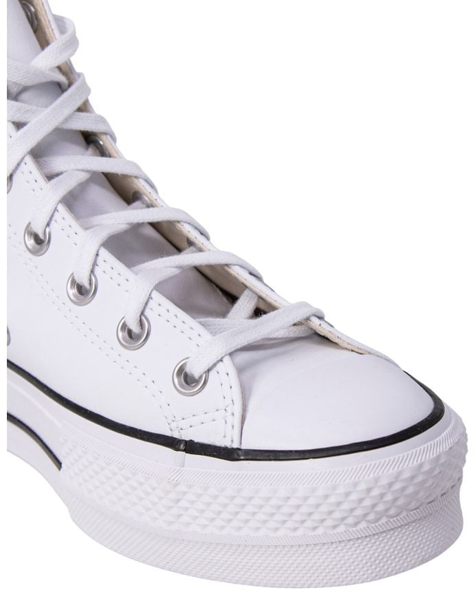 Converse White Polyethylene Platform Sneakers