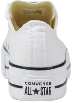 Converse White Fabric Platform Sneakers