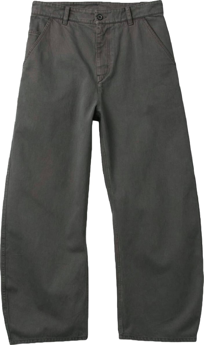Pantaloni Moleskin High Waist Curve Washed Charcoal