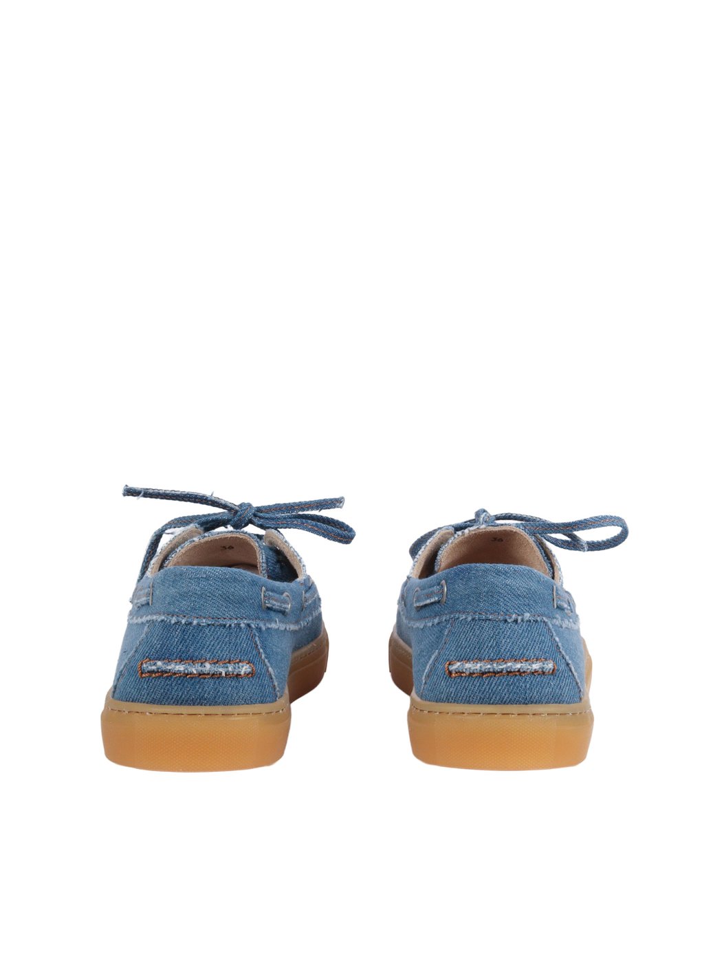 Blue Lace Up Denim Loafers