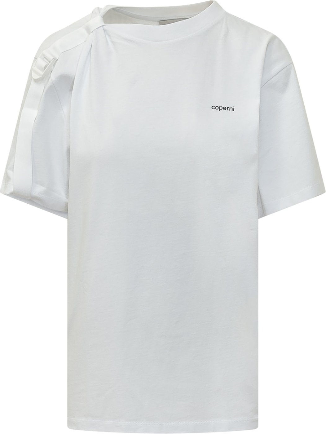 T-shirt con Nodo sulla Spalla