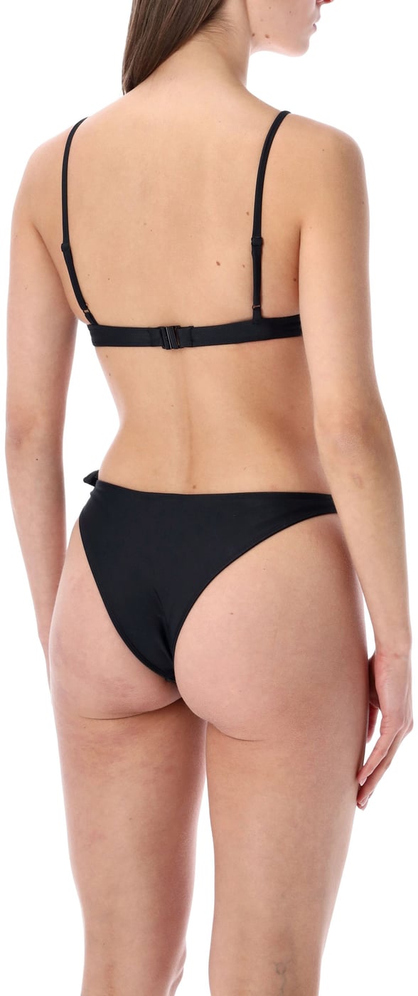 Flower Bikini Top Nero