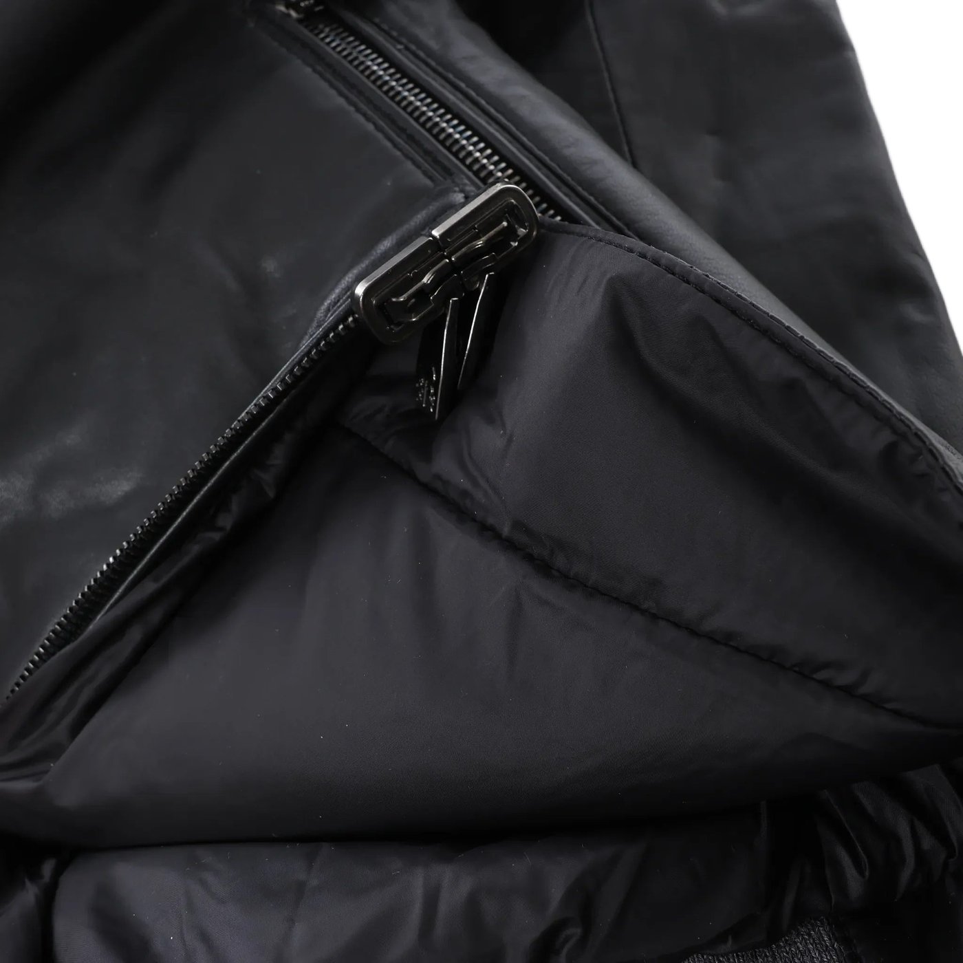 Corneliani Leather Double Side Jacket in Black, Size 50 IT