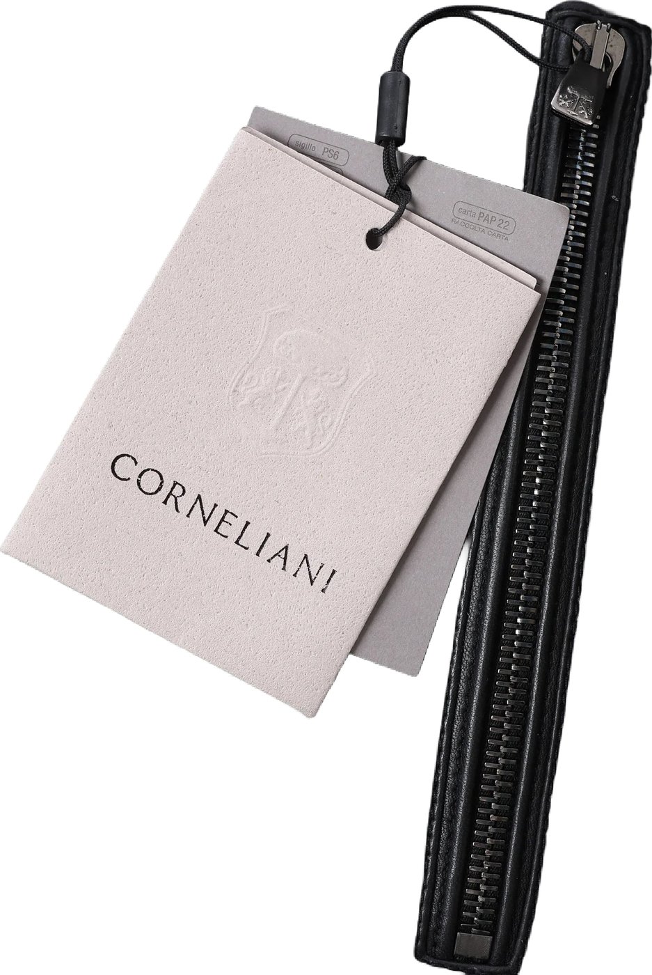 Corneliani Leather Double Side Jacket in Black, Size 50 IT