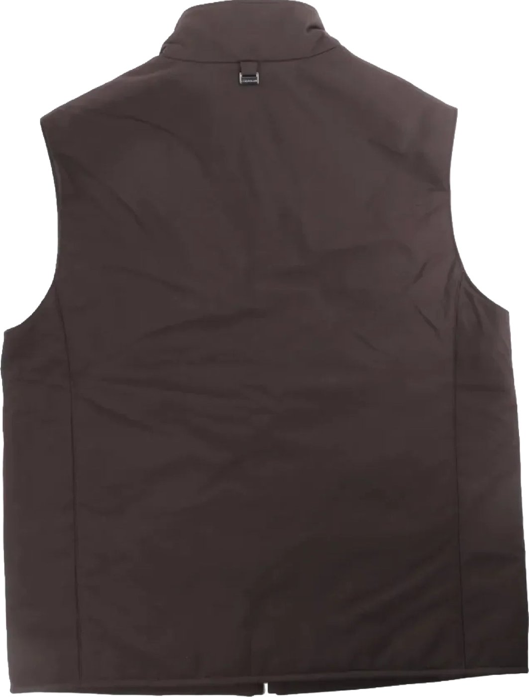 Corneliani Quilted Zip Gilet in Brown, Size 50 IT