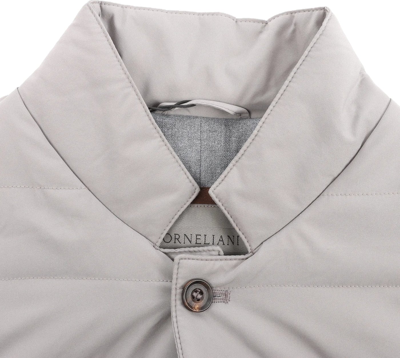 Corneliani Zip Gilet in Gray, Size 50 IT