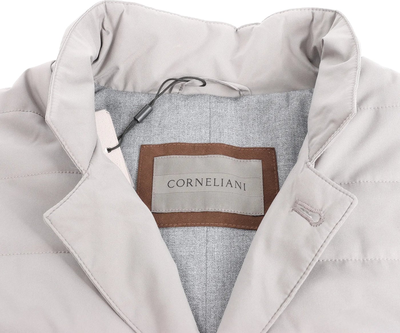 Corneliani Zip Gilet in Gray, Size 50 IT