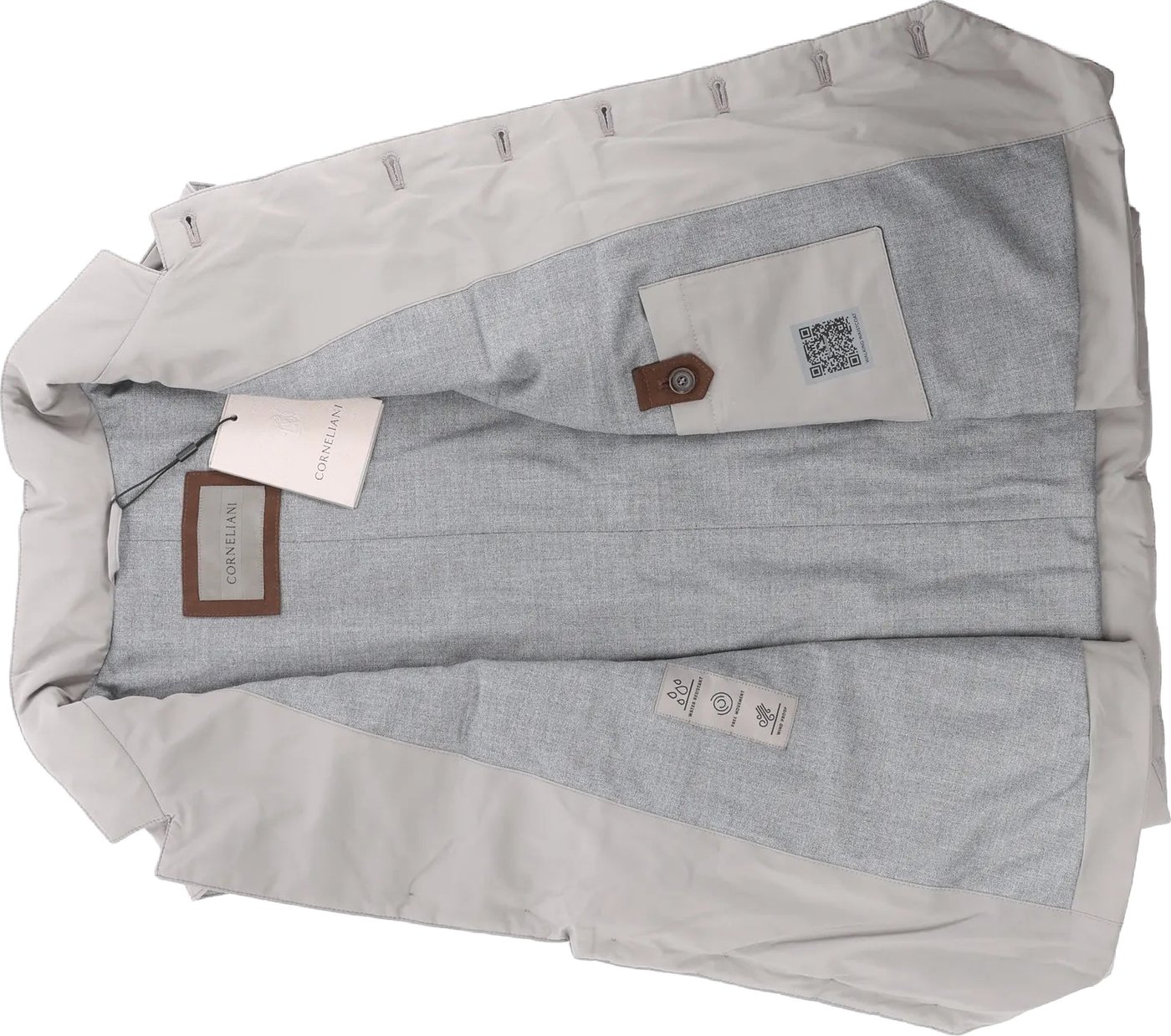 Corneliani Zip Gilet in Gray, Size 50 IT