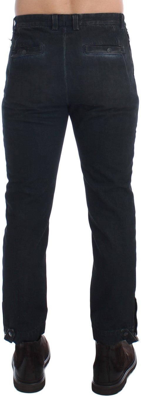 Costume National Blue Cotton Slim Pants Denim Jeans