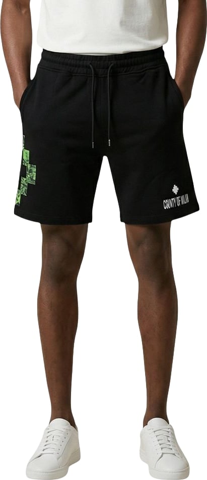 County of Milan Black Cotton Bermuda Shorts