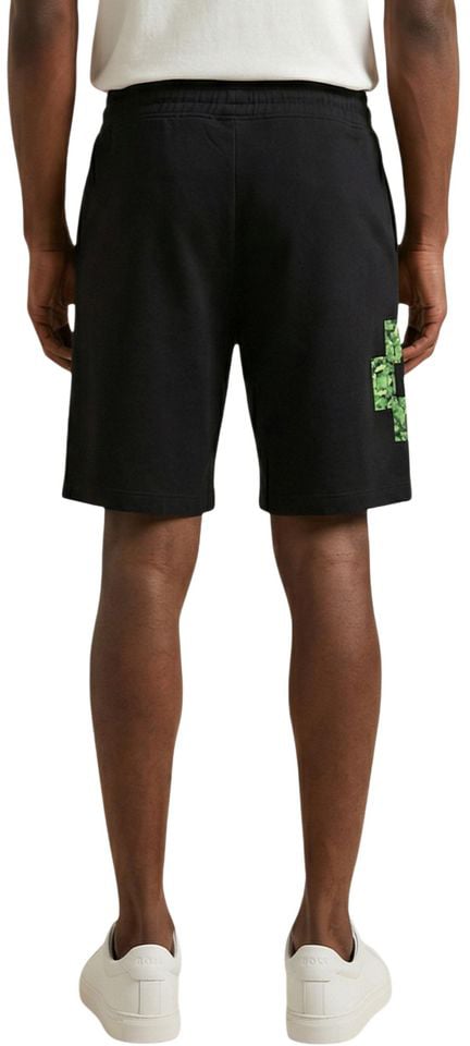 County of Milan Black Cotton Bermuda Shorts