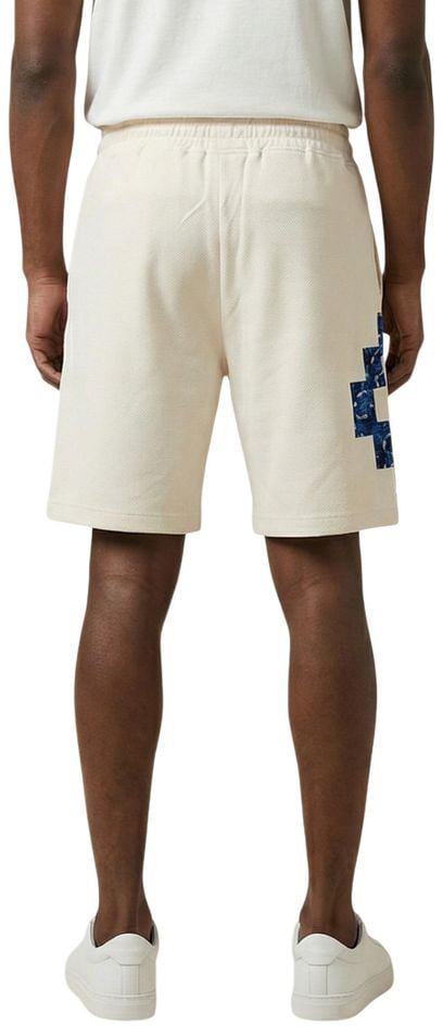County of Milan Cream Cotton Bermuda Shorts