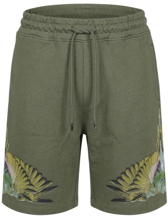 County of Milan Green Cotton Bermuda Shorts