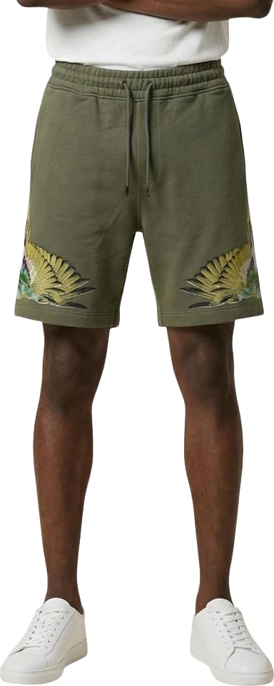 County of Milan Green Cotton Bermuda Shorts