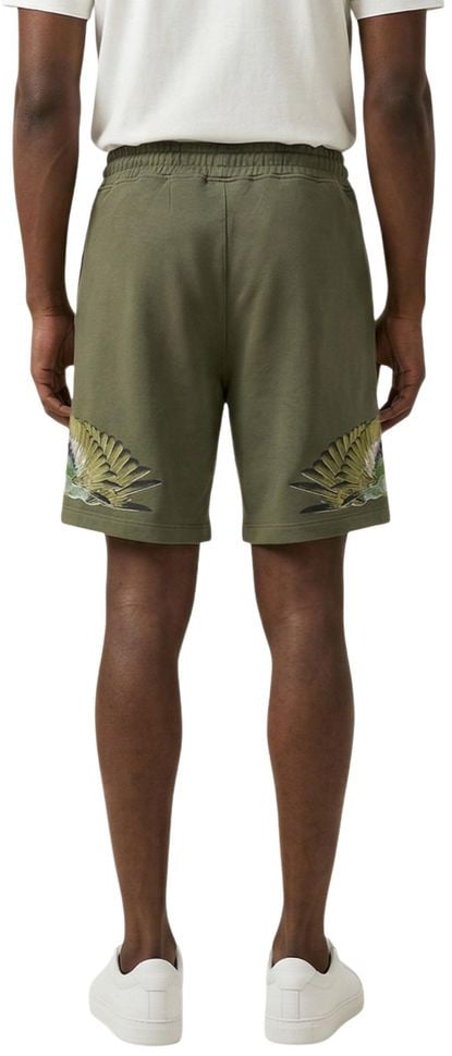 County of Milan Green Cotton Bermuda Shorts
