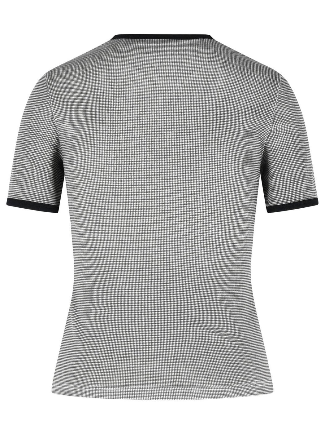 Micro-Check Cotton Fitted T-Shirt