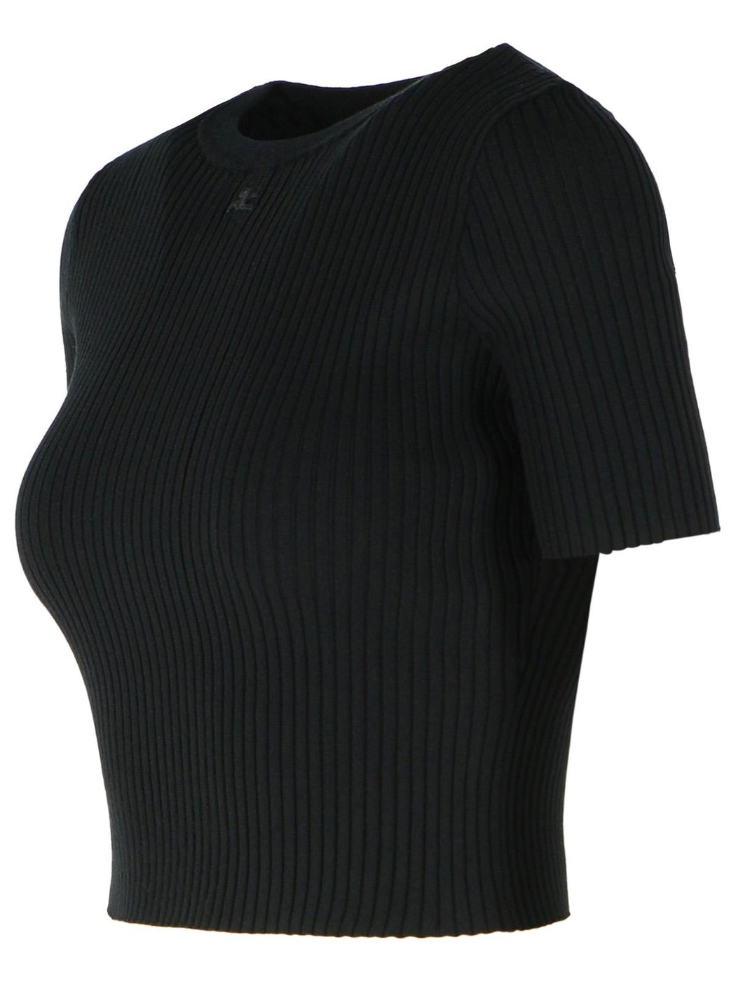 Black Viscose Blend T-Shirt