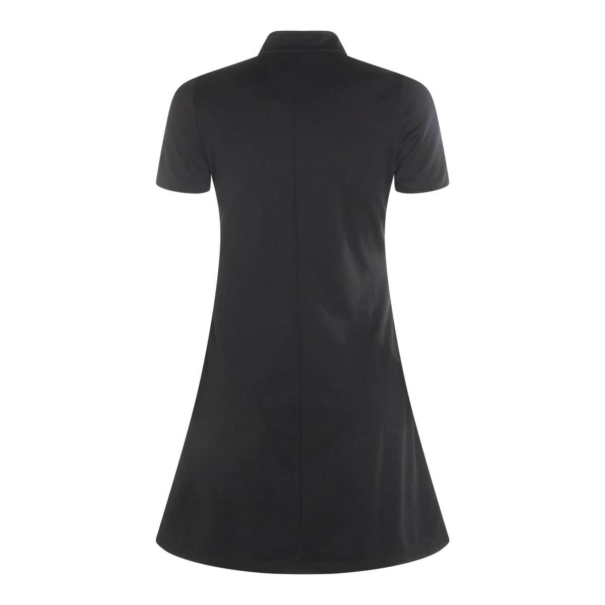 Black Midi Dress With High Collar