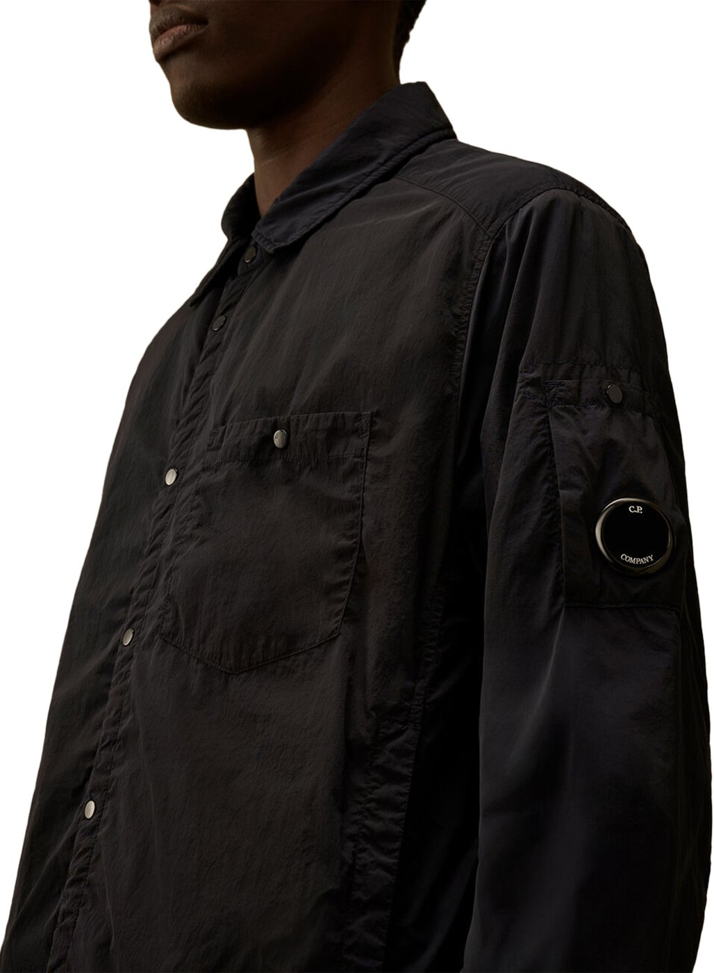 Padded Lens Overshirt with Minimalist Design