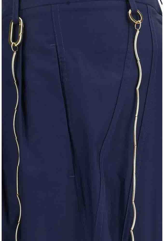 Darkpark Blue Cotton Casual Pants