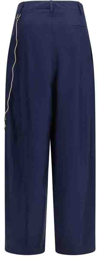 Darkpark Blue Cotton Casual Pants