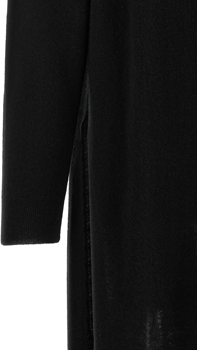 Darkpark Black Merino Wool Casual Dress