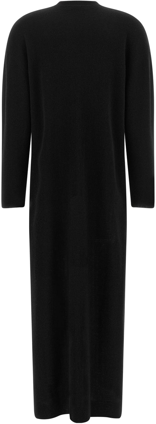 Darkpark Black Merino Wool Casual Dress