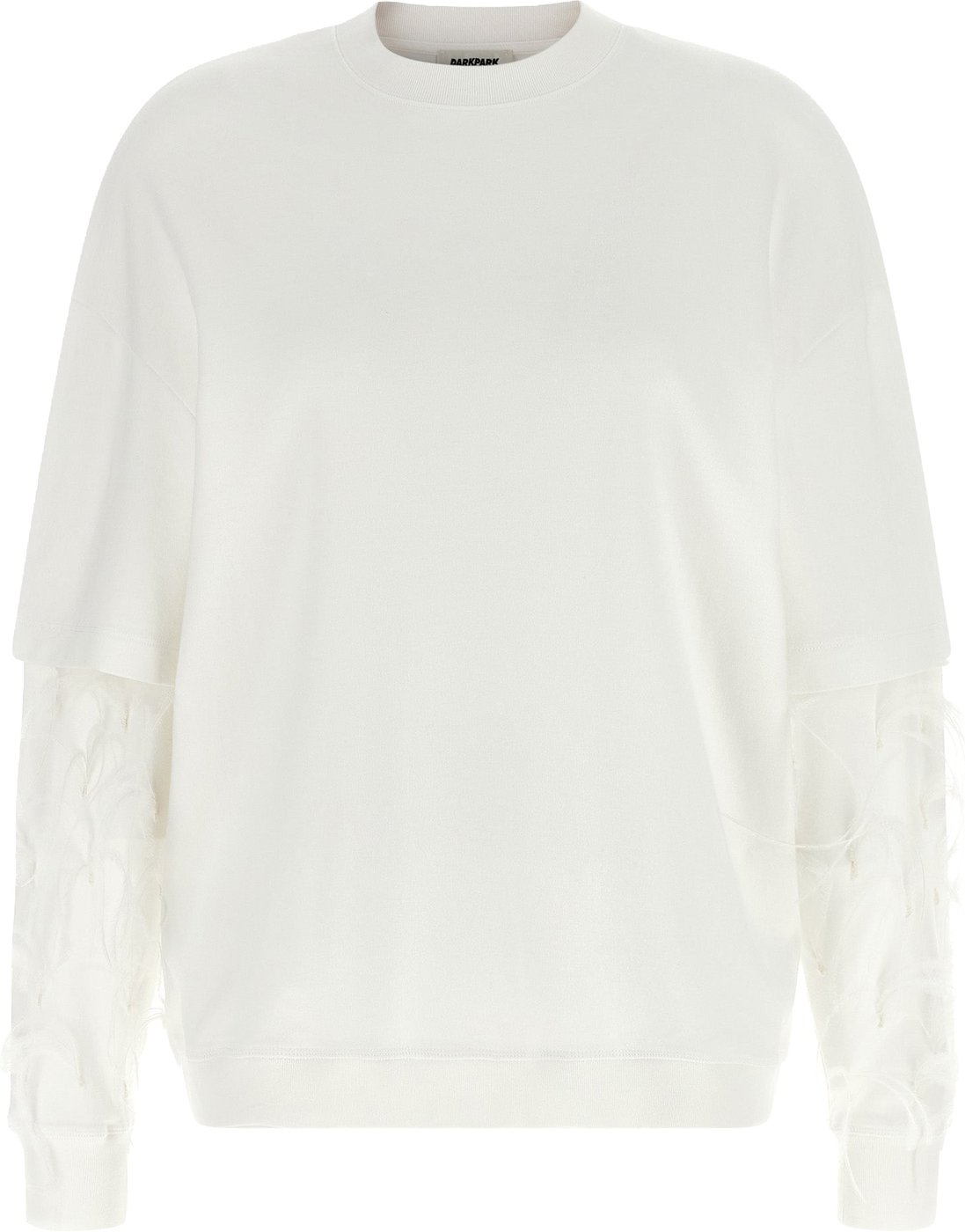 Darkpark White Cotton Sweatshirt