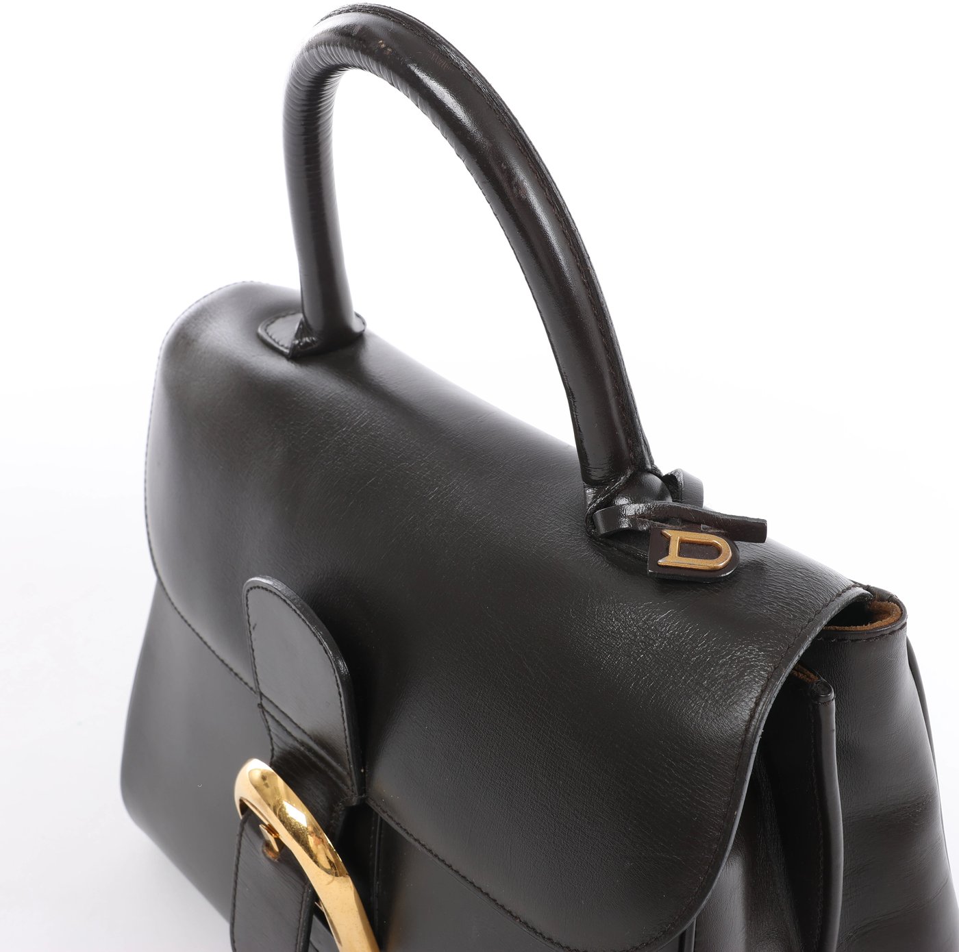 Delvaux Brillant MM Leather Handbag in Brown