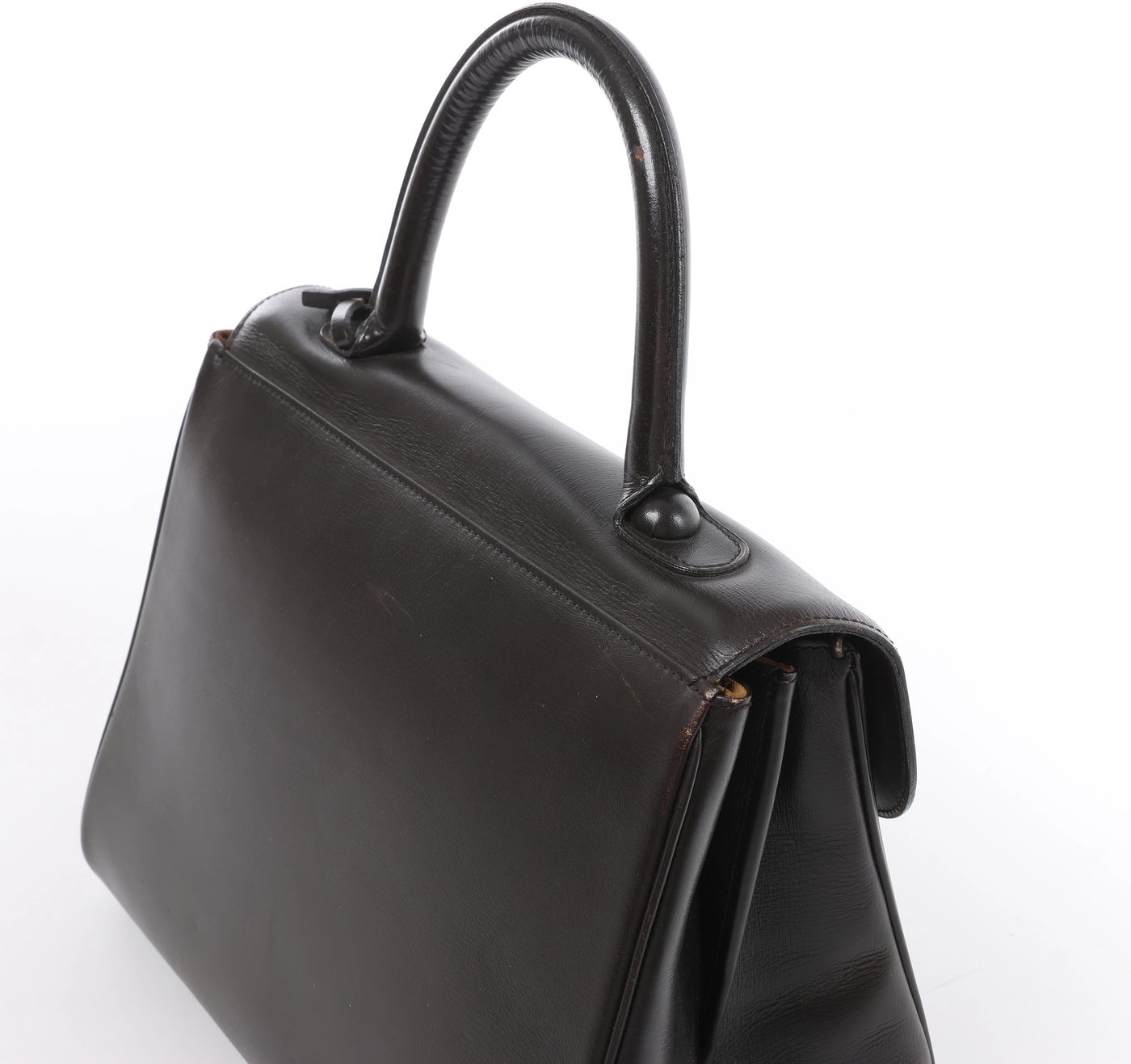 Delvaux Brillant MM Leather Handbag in Brown